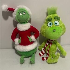 2 Stuffed Grinch Toys